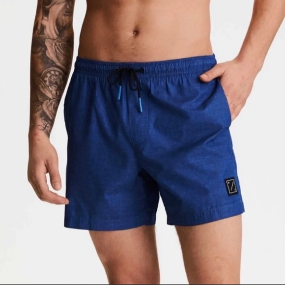 American Eagle Men’s Swim Trunks Shorts Drawstrings Blue Size Large - Picture 1 of 7